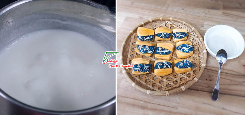 X&ocirc;i m&iacute;t hoa đậu biếc nước cốt dừa